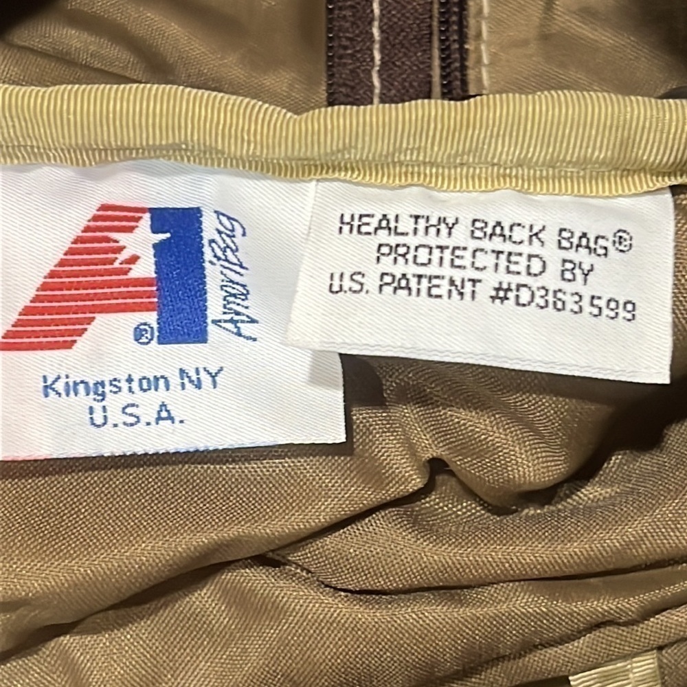 Ameri Healthy Back Bag Nylon Khaki, - image 5